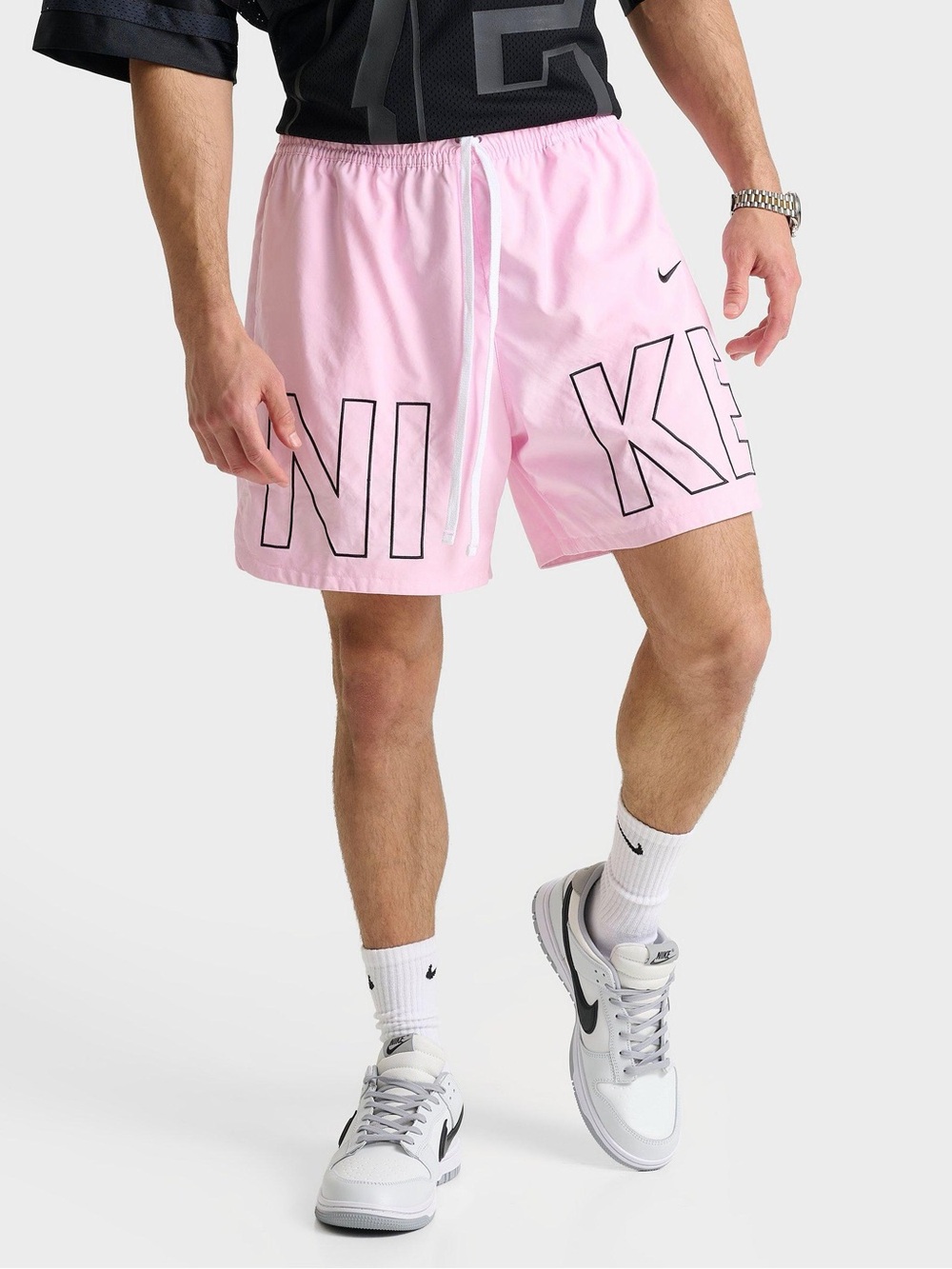 Nike Mens Sportwear Woven Flow Shorts Pink Size XXXL